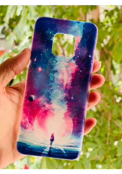 Mate 20 Pro Kılıf Galaksi Desenli Baskılı Silikon