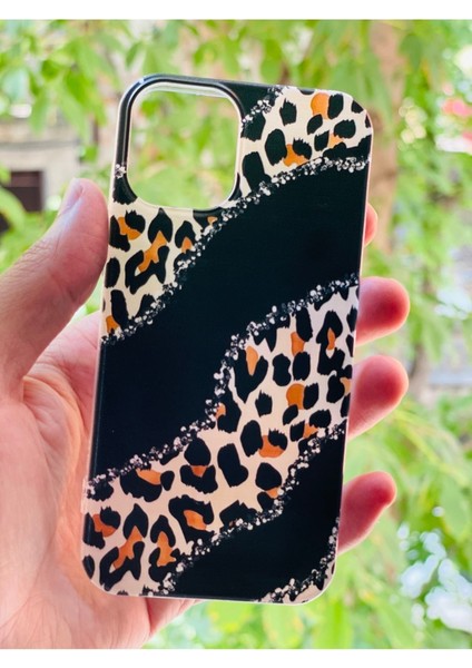 iPhone 12 Mini Kılıf Leopar Desenli Baskılı Silikon