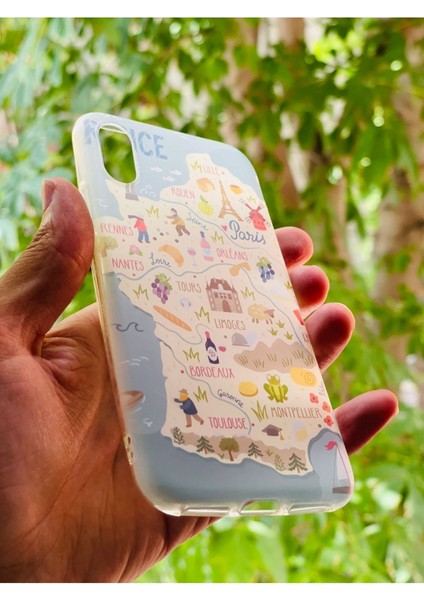 iPhone x / Xs Kılıf Harita Desenli Baskılı Silikon fiyatları