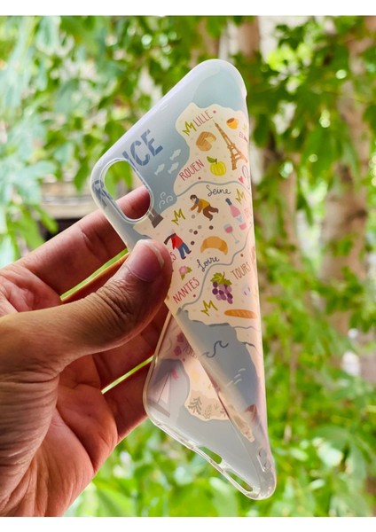 iPhone x / Xs Kılıf Harita Desenli Baskılı Silikon modelleri