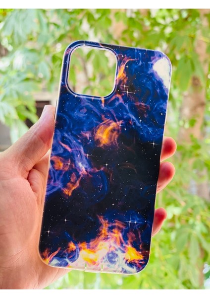 iPhone 12 Pro Max Kılıf Alev Desenli Baskılı Silikon