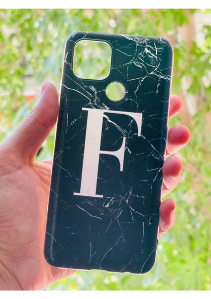 Oppo A15 / A15S Uyumlu Kılıf F Harfi Desenli Baskılı Silikon