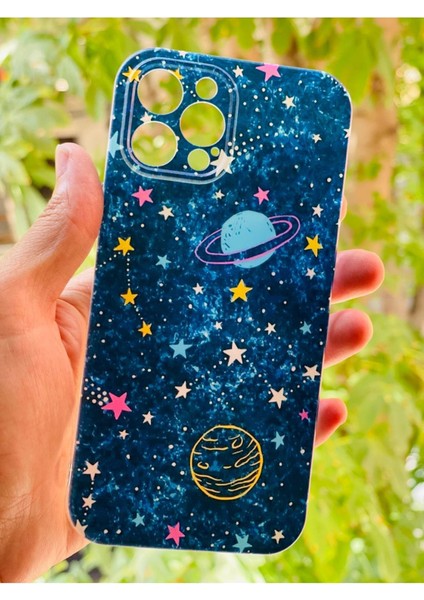 12 Pro Max Uyumlu Kılıf Gezegen Desenli Baskılı Silikon