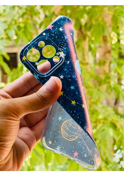 12 Pro Max Uyumlu Kılıf Gezegen Desenli Baskılı Silikon modelleri