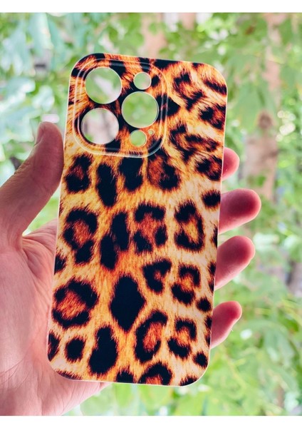 iPhone 14 Pro Kılıf Leopar Desenli Baskılı Silikon