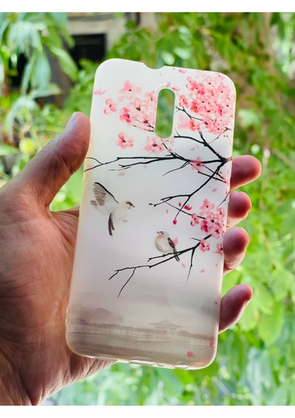 Oppo Reno Kılıf Serçelerin Aşkı Desenli Baskılı Silikon