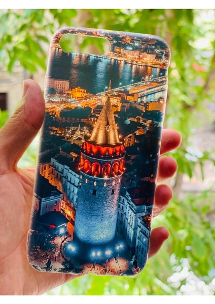 iPhone 7 Plus / 8 Plus Uyumlu Kılıf Galata Kulesi Desenli Baskılı Silikon
