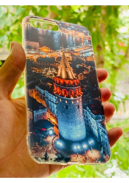 iPhone 7 Plus / 8 Plus Uyumlu Kılıf Galata Kulesi Desenli Baskılı Silikon fiyatları