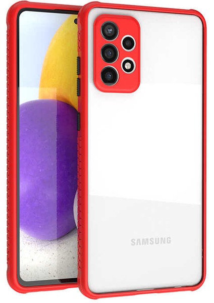 Galaxy A72 Kılıf ​​hzrv Kaff Kapak-Kırmızı