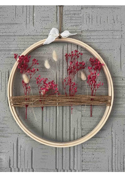 🌿"kır Baharı"-Doğal Çicekli Kasnak(27 Cm)Duvar Tablosu/duvar Süsü