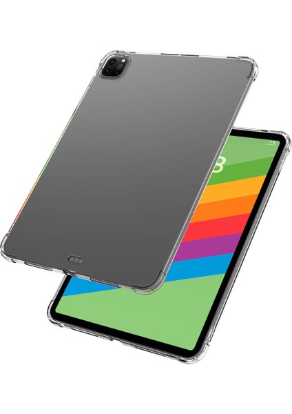 Apple iPad Pro 11 2024 Kılıf Uyumlu Hzrv Tablet Nitro Anti Shock Silikon Kapak-Şeffaf