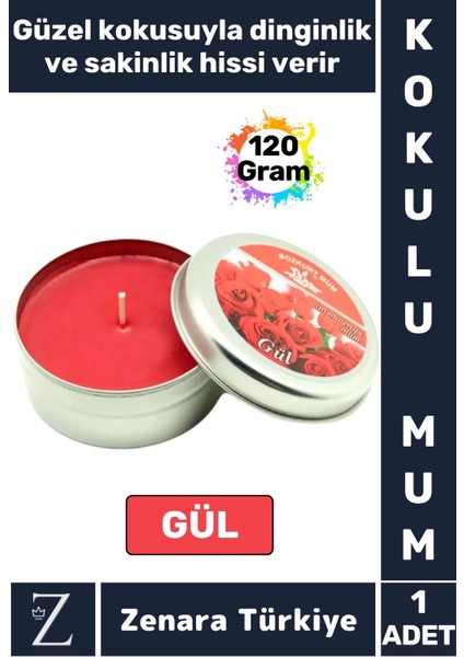 Özel Metal Kutu Arınma Huzur Meditasyon Yoga Esans Sakinlik Veren Dekoratif Oda Kokusu Mum 120 Gram