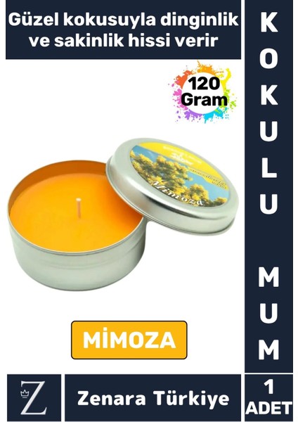 Özel Metal Kutu Arınma Huzur Meditasyon Yoga Esans Sakinlik Veren Dekoratif Oda Kokusu Mum 120 Gram