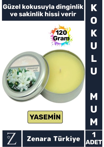 Özel Metal Kutu Arınma Huzur Meditasyon Yoga Esans Sakinlik Veren Dekoratif Oda Kokusu Mum 120 Gram