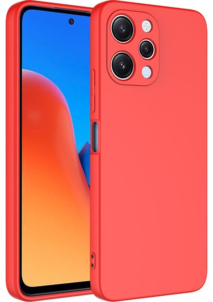 Xiaomi Redmi 12 Kılıf Hzrv Mara Laaakan Kapak-Kırmızı