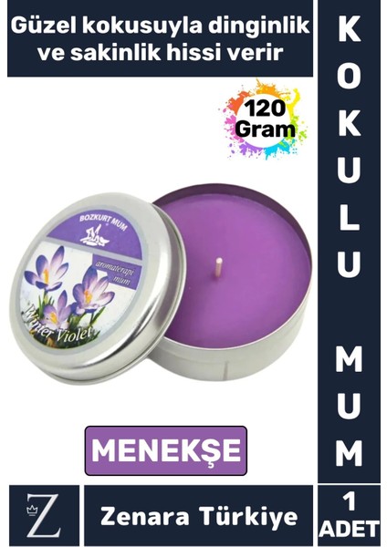 Özel Metal Kutu Arınma Huzur Meditasyon Yoga Esans Sakinlik Veren Dekoratif Oda Kokusu Mum 120 Gram