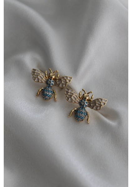 Vıp Çelik Zirkon Taşlı Arı Küpe modelleri