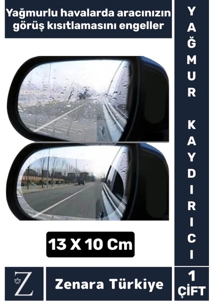 Uzun Ömürlü Sonbahar Kış Araç Görüş Koruma Montajsız Yan Ayna Yağmur Kaydırıcı Cam Film 1 Çift