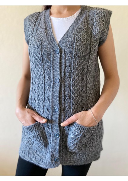 Çift Cepli Kadın Yelek