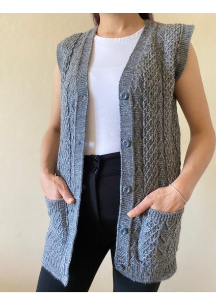 Çift Cepli Kadın Yelek modelleri