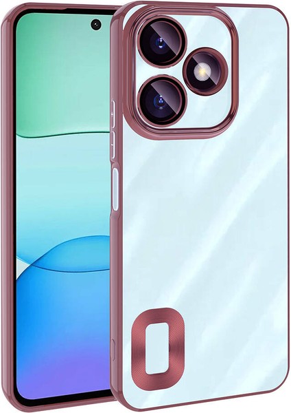 Xiaomi Redmi 13 4g Kılıf Kamera Korumalı Logo Gösteren Hzrv Omega Kapak-Rose Gold