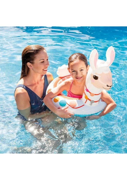 71 cm Lama Figürlü Şişme Deniz Simidi – 3-6 Yaş Çocuklar Için