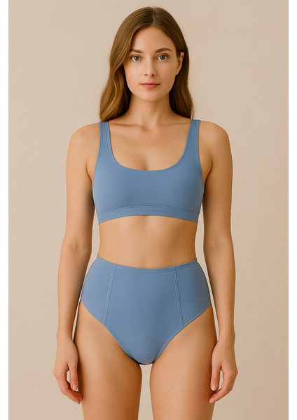 Mavi Sculptfit Yüksek Bel & Toparlayıcı & Şekillendirici Bikini Altı fiyatları