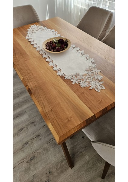 Fransız Dantelli Keten Gardeya Lüx Runner