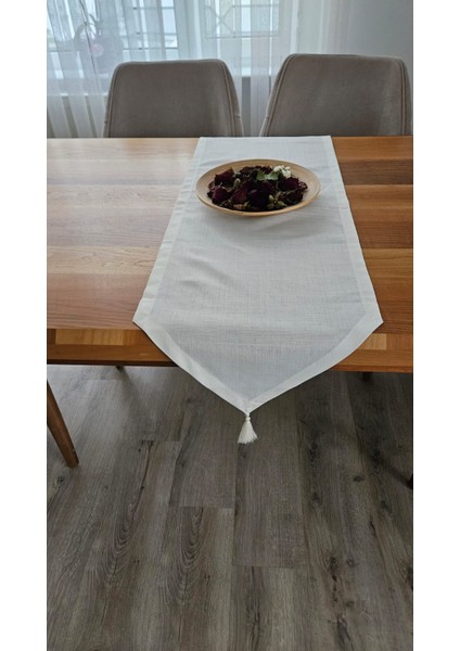Fransız Dantelli Keten Gardeya Lüx Runner