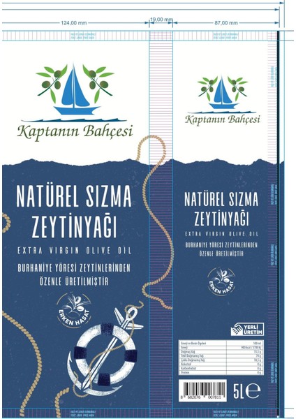 Olgun Hasat Sızma Zeytinyağı 5 Litreteneke Ambalaj