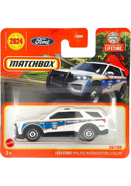 C0859 Matchbox 1:64 Tekli Arabalar 2023 Ford Police Interceptor Utility HVN42