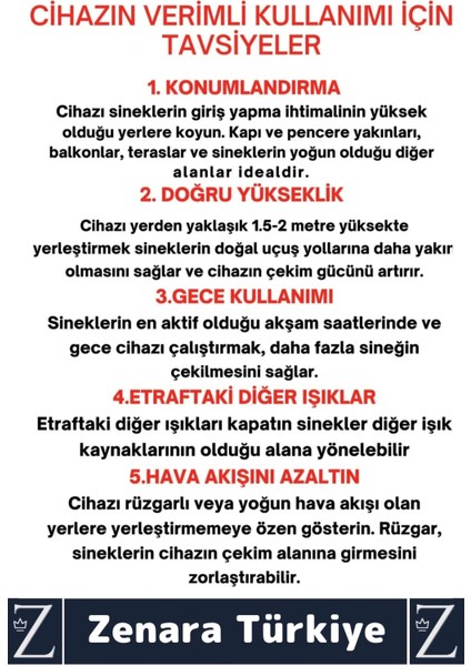 Premium Güçlendirilmiş Uv Çift Florasanlı Zincir Askılı 20 Watt Sinek Kara Sinek Sivrisinek Öldürücü