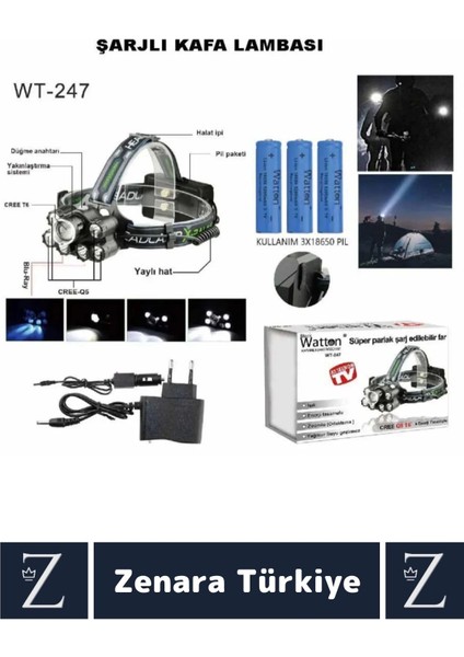 Premium Kamp Avcı Balıkçı Deprem Yüksek Mesafeli 250-400 Metre Net Işık 8 Mod Güçlü Kafa Lambası fiyatları