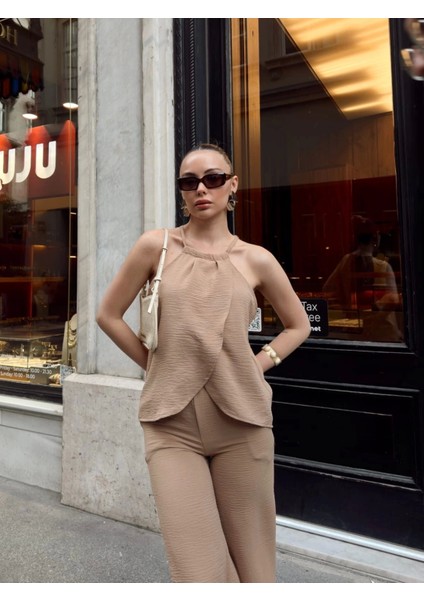 Kruvaze Takım Ayrobin Bej S054 fiyatları