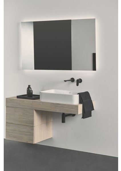 Cerafine O Ankastre Lavabo Bataryası-Sil-Black