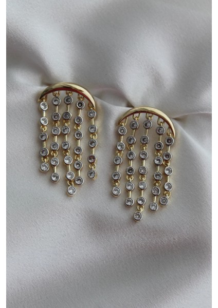 Vıp Çelik Zirkon Taşlı Moonlight Küpe fiyatları