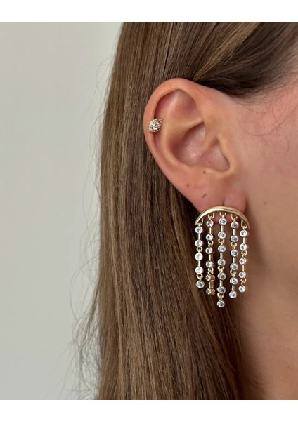 Vıp Çelik Zirkon Taşlı Moonlight Küpe fırsatları