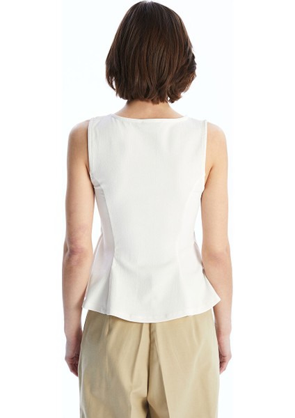 Yeni Sezon Kare Yaka Peplum Bluz - S5PA86Z8 fırsatları