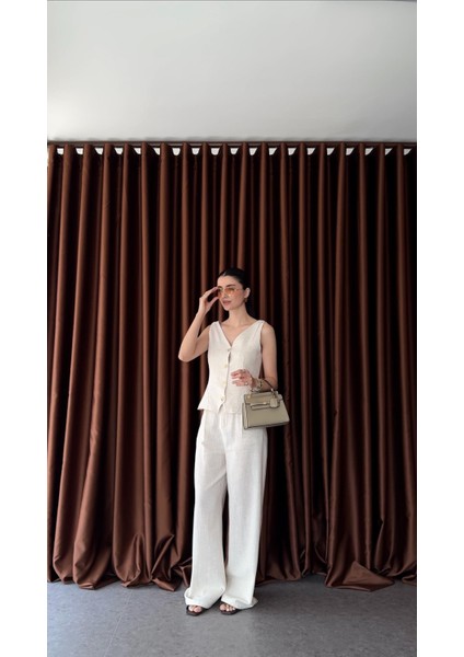 Taş Keten Yelek-Pantolon Takım fiyatları