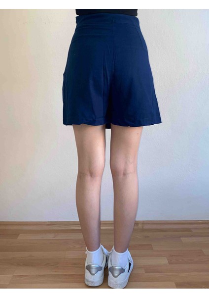 Toka Detaylı Keten Şort Etek fiyatları