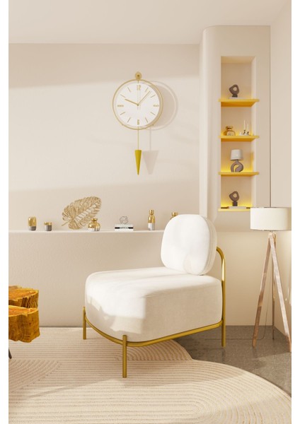 Orta Boy Kristal Duvar Saati, LED Işıklı, Dekoratif, Metal ve Polimer Tasarım