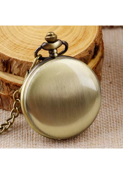 Kişiye Özel Retro Vintage Gold Renkli Köstekli Cep Saati modelleri