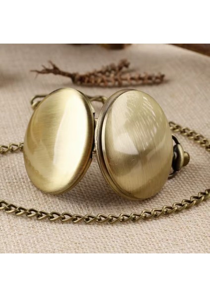 Kişiye Özel Retro Vintage Gold Renkli Köstekli Cep Saati indirimleri
