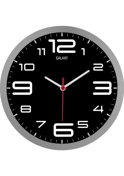 Gri Dekoratif Sade Duvar Saati, Ev ve Ofis Şıklığına Uygun Tarz Tasarım