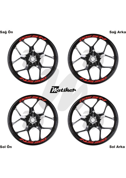 Bajaj Pulsar Ns 200 Yazılı 8 Li Jant Içi Yazı Sticker Neon Turuncu fiyatları