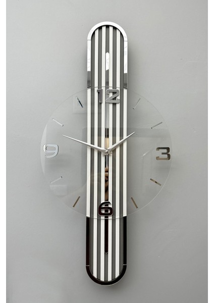 Şık Ayna ile 65CM LED Pilli Sessiz Çalışma Gümüş Antre Dekorasyon modelleri