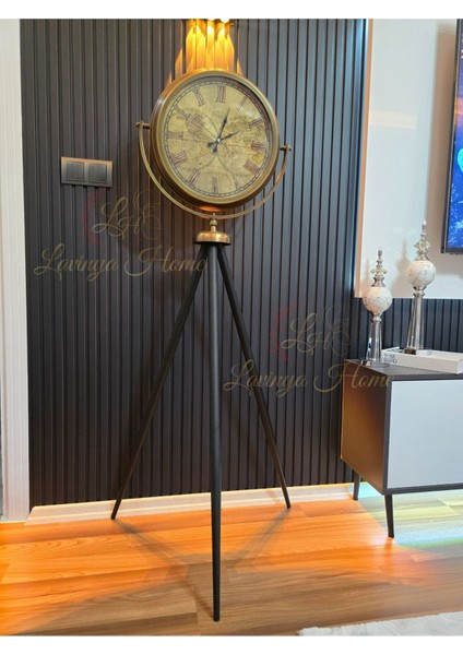 150 cm Eskitme Metal Tripod Saat, Şık ve Modern Dekoratif Aksesuar fiyatları