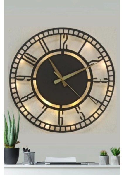 50X50 cm Işıklı Modern Duvar Saati Şık ve Dekoratif Tasarım fiyatları