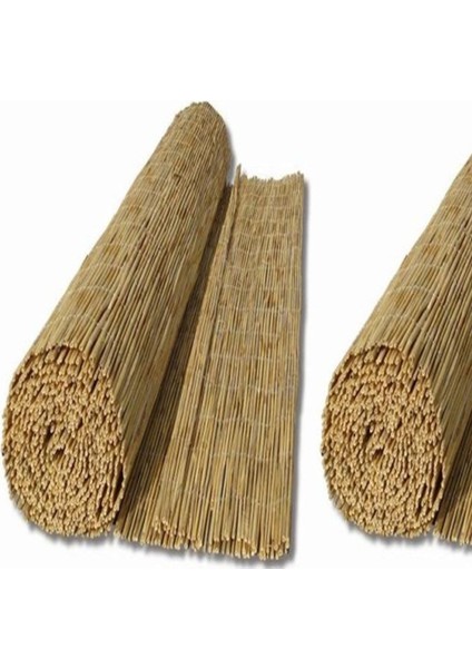 1 Metre x 6 Metre Bambu Kamış Hasır Bahçe Çiti Gölgelik Balkon Çiti