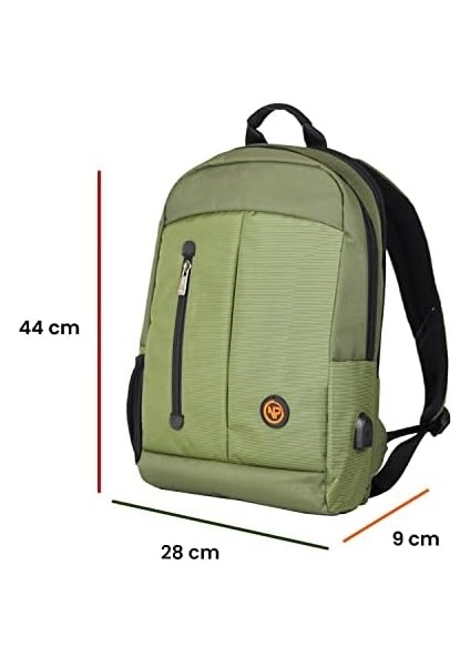 Citylifeplus Smart 16" Çift Ana Bölmeli Notebook Sırt Çantası- Haki